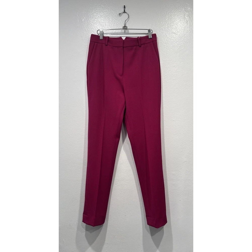 THE FOLD LONDON Trousers‎ Size 6 Pink Berry Pants Classic Chic Pockets Career